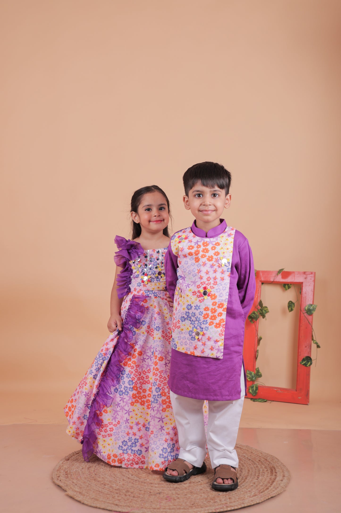 Embroidered kurta with pajamas