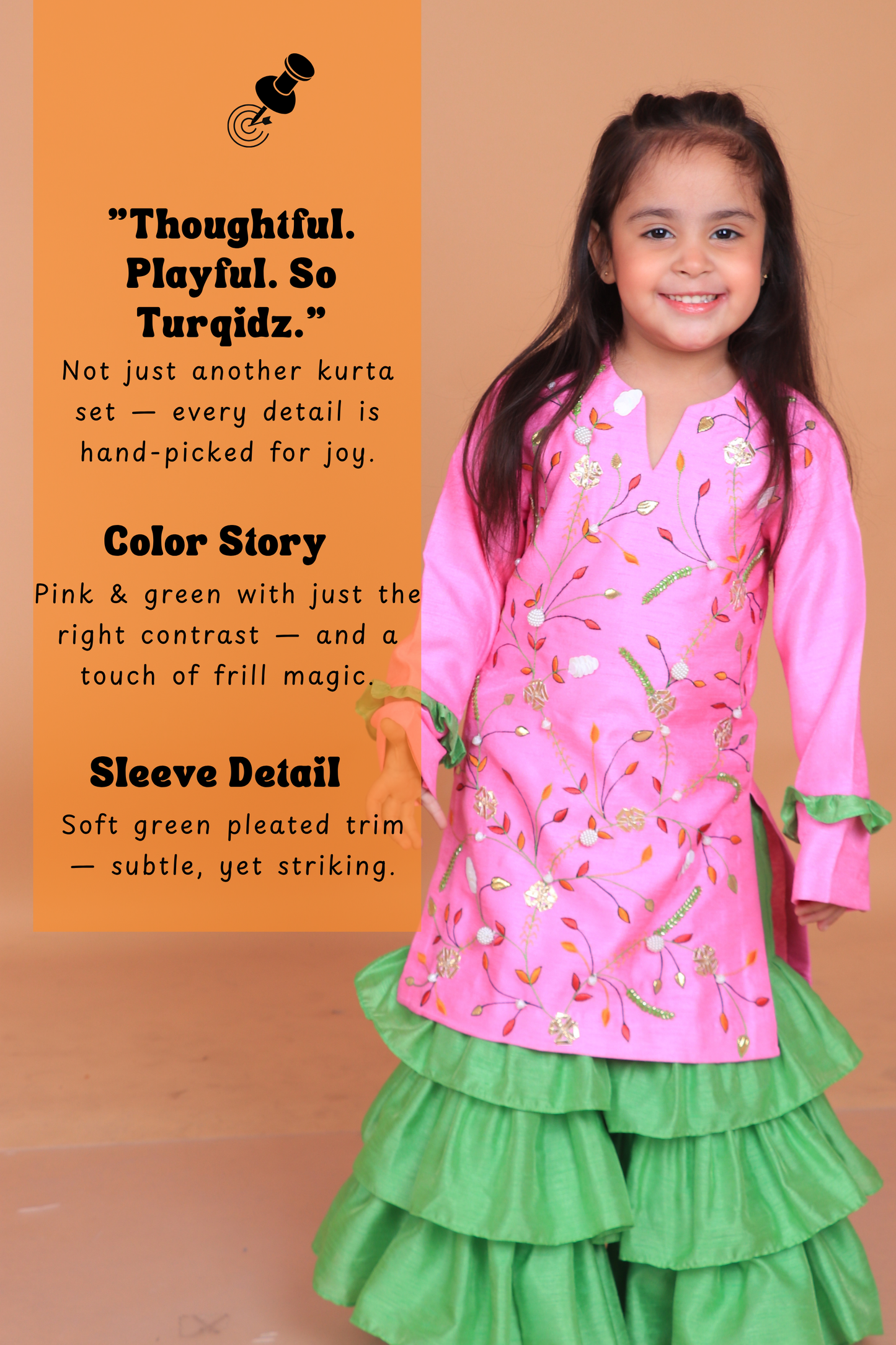 Pink Dupion Silk Embroidered Kurta Set
