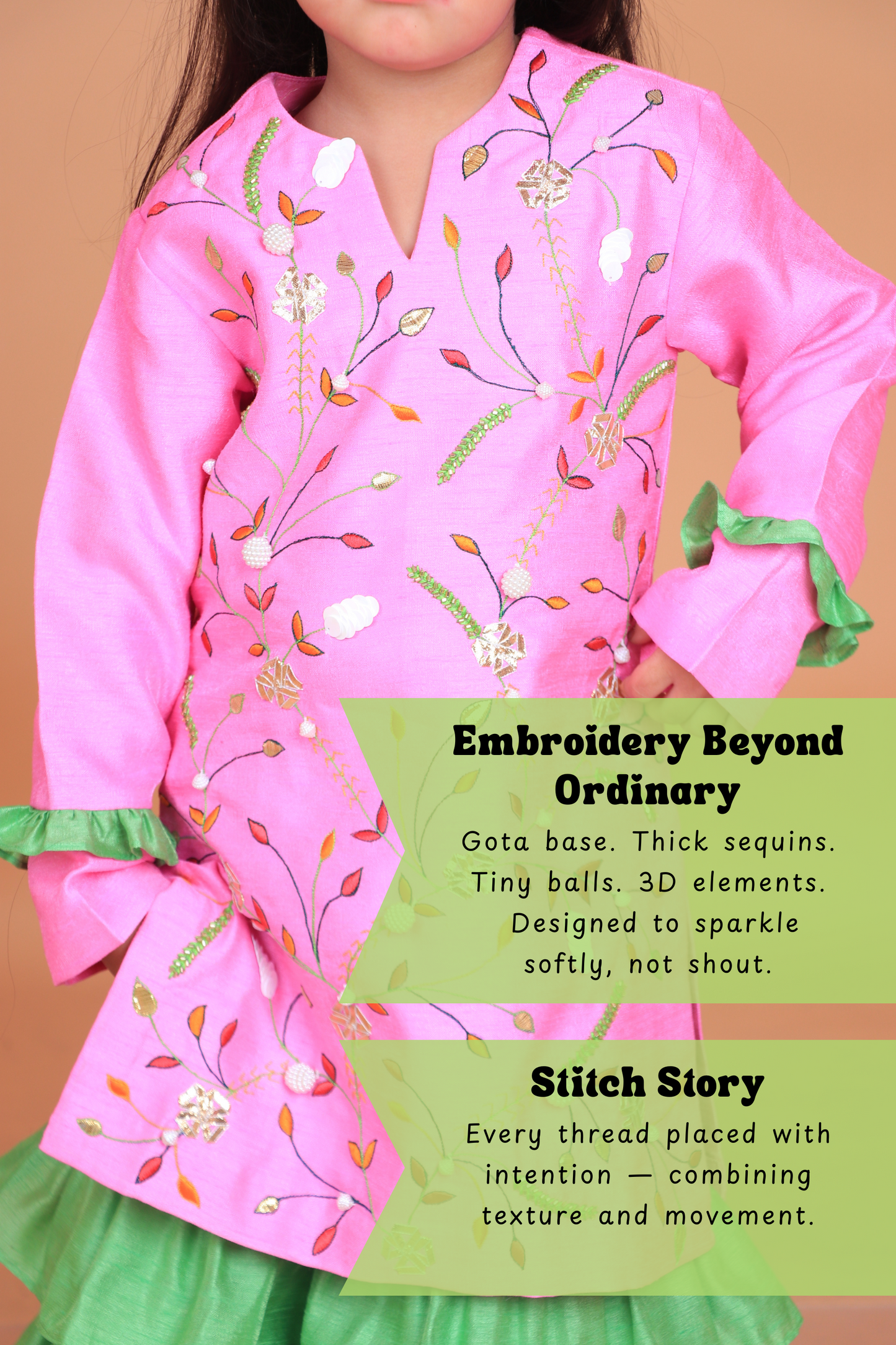 Pink Dupion Silk Embroidered Kurta Set