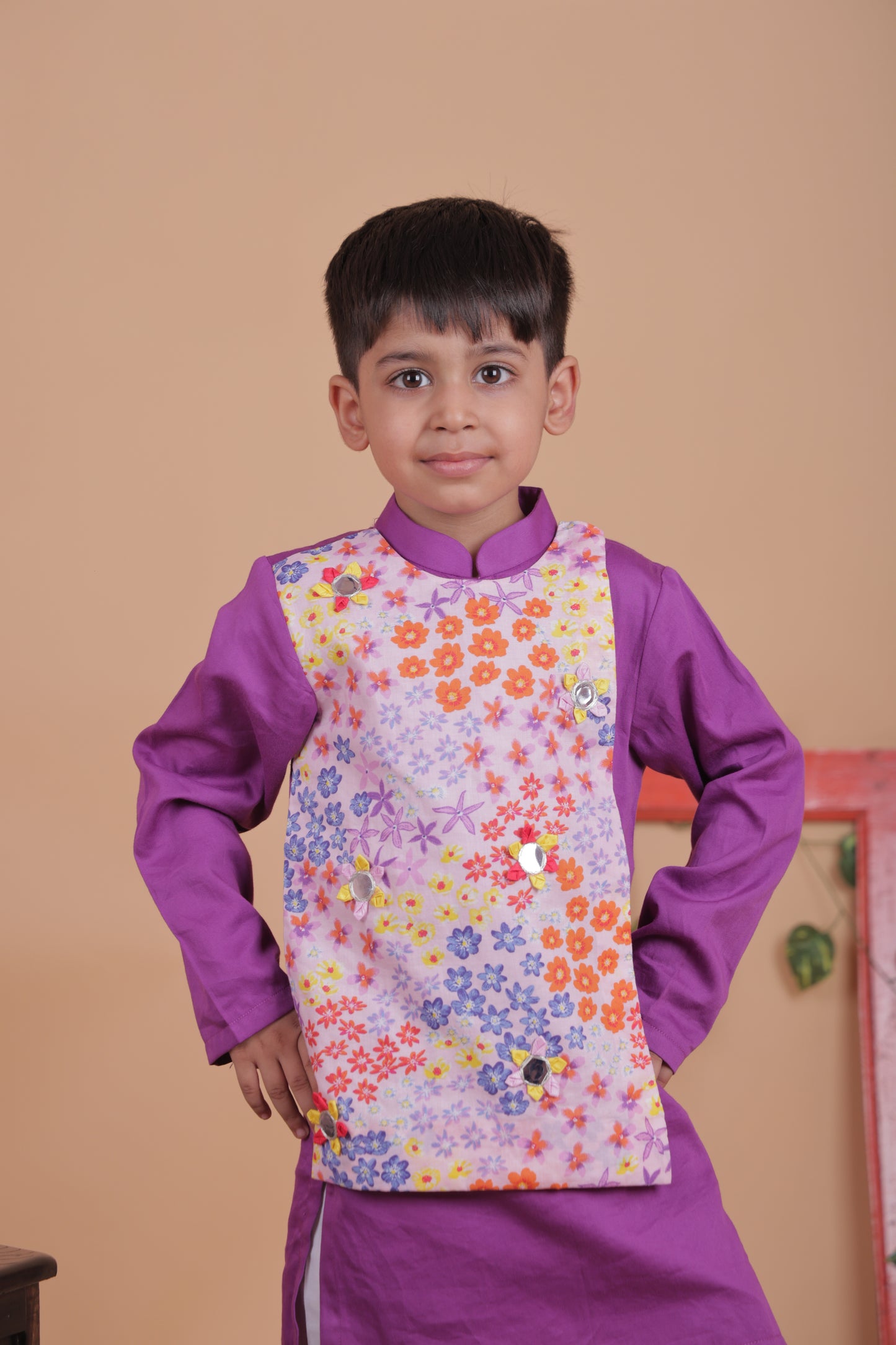 Embroidered kurta with pajamas